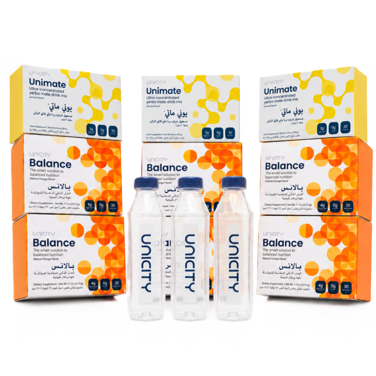 Feel Great – 90-Day System (3 Unimate Lemon & Ginger + 6 Balance Boxes + 3 Unicity Bottles) Feel Great Complete Wellness Bundle - 90 Days (Balance + Unimate) - Image 1
