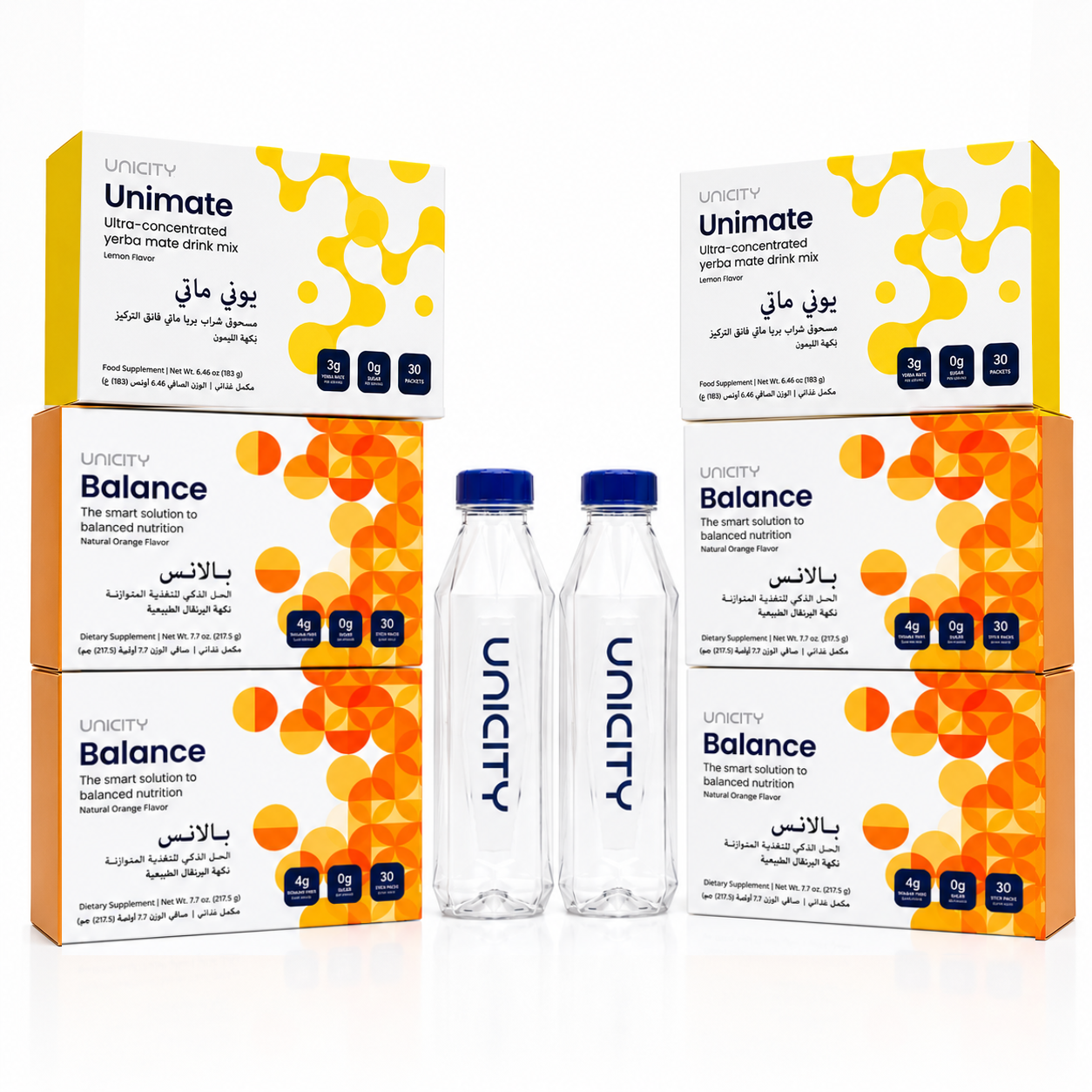 _feel-great-60-day-system-2-unimate-4-balance-2-unicity-bottles_ Feel Great Sustainable Vitality Pack - 60 Days (Balance + Unimate) - Image 1